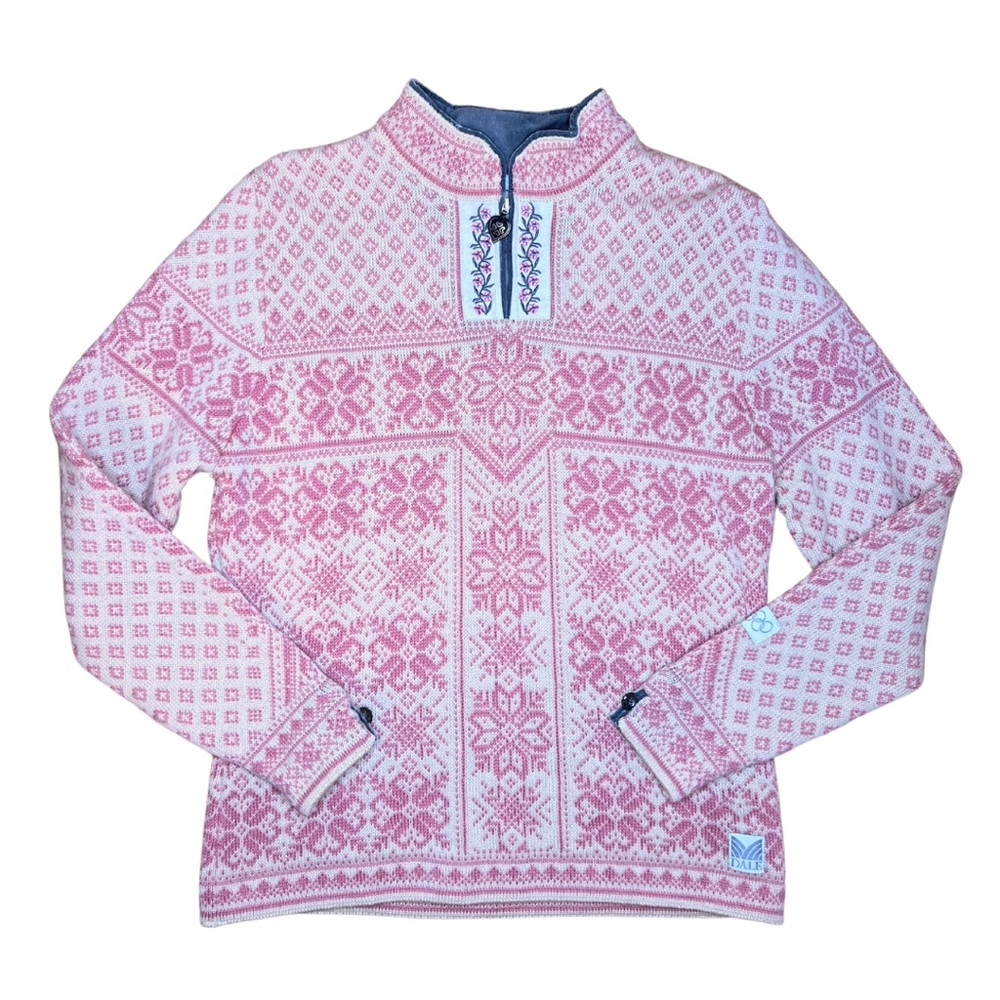 Vintage Dale of Norway Pink Olympic Sweater